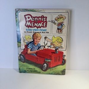 Vintage Dennis the Menace Back-Yard Picnic Paper Dolls 1960